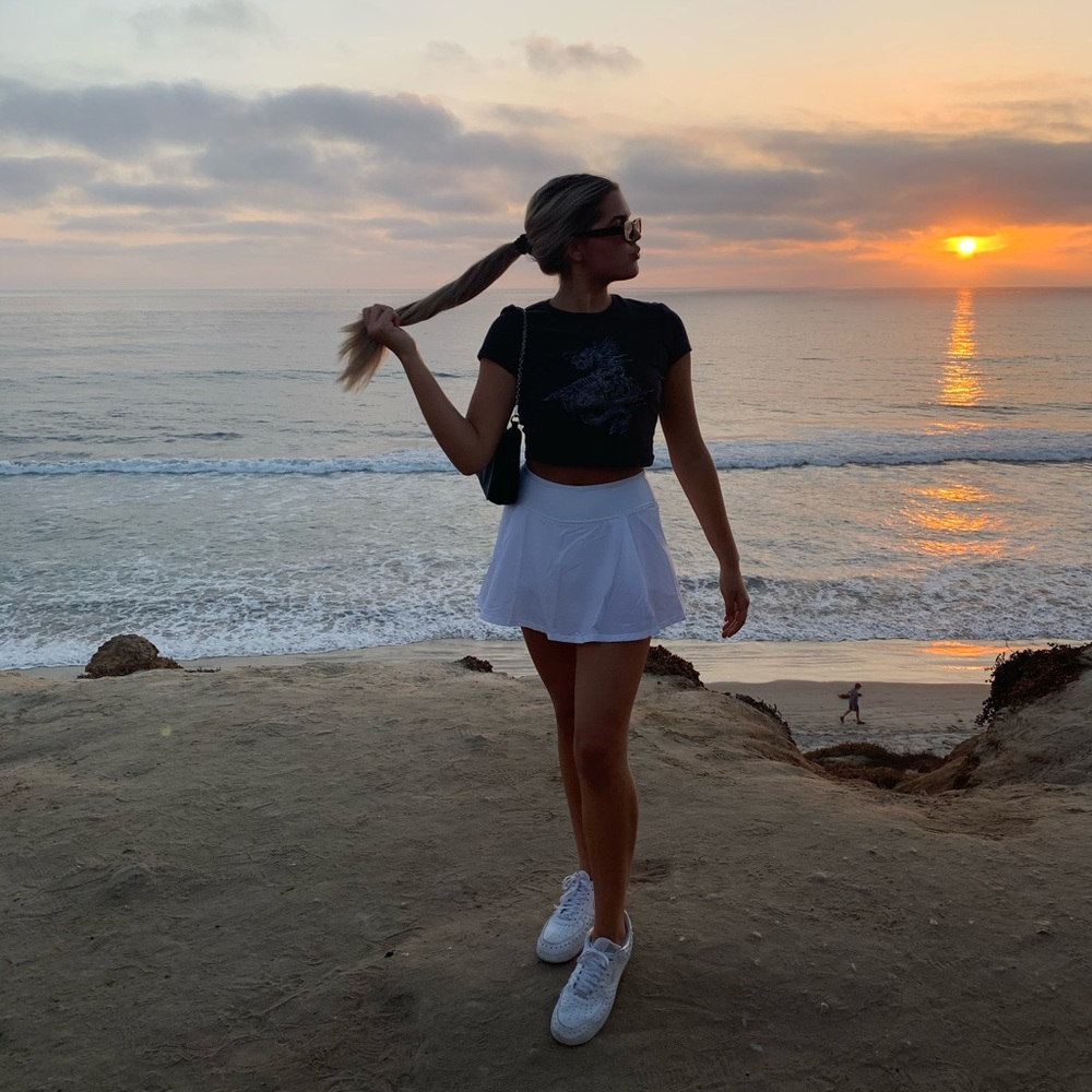 Zella white tennis skirt